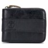 Bull Captain RFID Leather Men Wallet Zipper Blocking Coin Purse Bifold 11 Card Slots Coin - Image 3