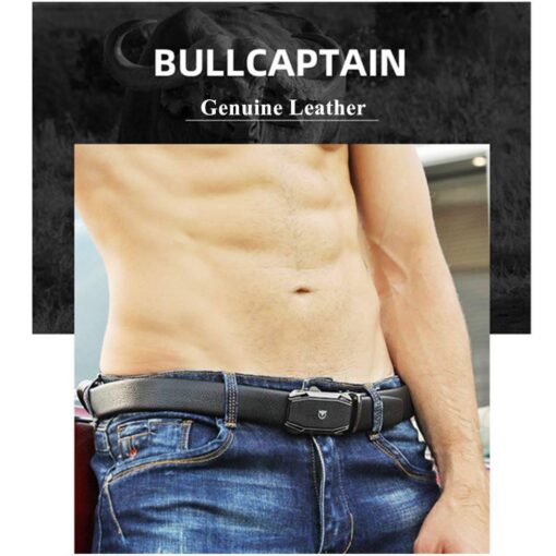 BULLCAPTAIN Belt for Men Genuine Leather Belt with Automatic Buckle Elegant Gift Box - Image 10