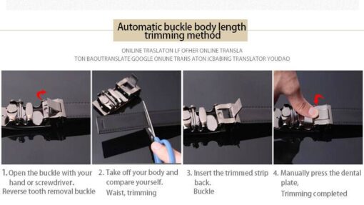 BULLCAPTAIN Bright Surface Belt for Men Genuine Leather Belt with Automatic Buckle - Image 13