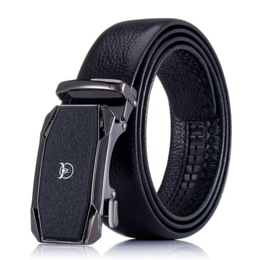 BULLCAPTAIN Belt for Men Genuine Leather Belt with Automatic Buckle Elegant Gift Box