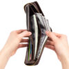 Bullcaptain Zip Around Wallet RFID Blocking Secure Leather Card Holder Wallet for Men - Image 3