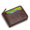 Bullcaptain Zip Around Wallet RFID Blocking Secure Leather Card Holder Wallet for Men - Image 2